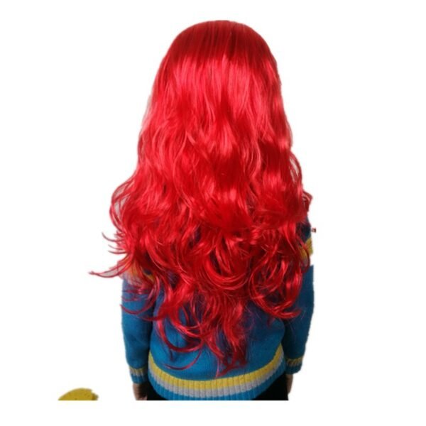 Cosplay mermaid red children's curly hair European-style wig for performance female curly wig