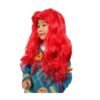 Cosplay mermaid red children's curly hair European-style wig for performance female curly wig