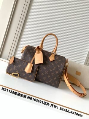 wsxc1759158324386_0 Superior packaging set. Model number M21122. Large size. This Speedy P9 Bandoulière 30 handbag.