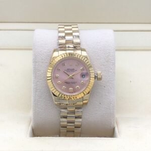 Rolex 28mm pink pebble finish
