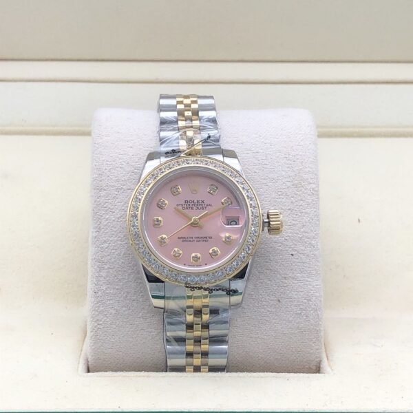 Rolex 28mm pink pebble finish