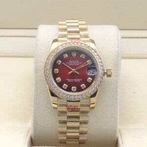 Rolex 31mm Leopard Red Stone Pattern Dial