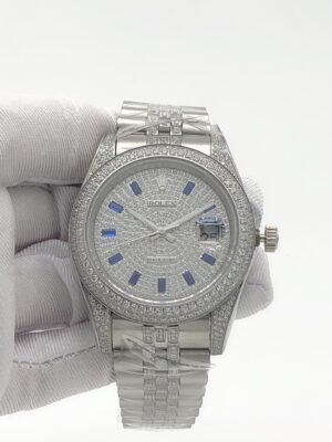 Rolex 41mm five-bead center row watch