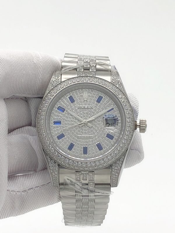 Rolex 41mm five-bead center row watch
