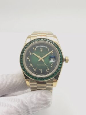 Rolex 41mm green sapphire bezel